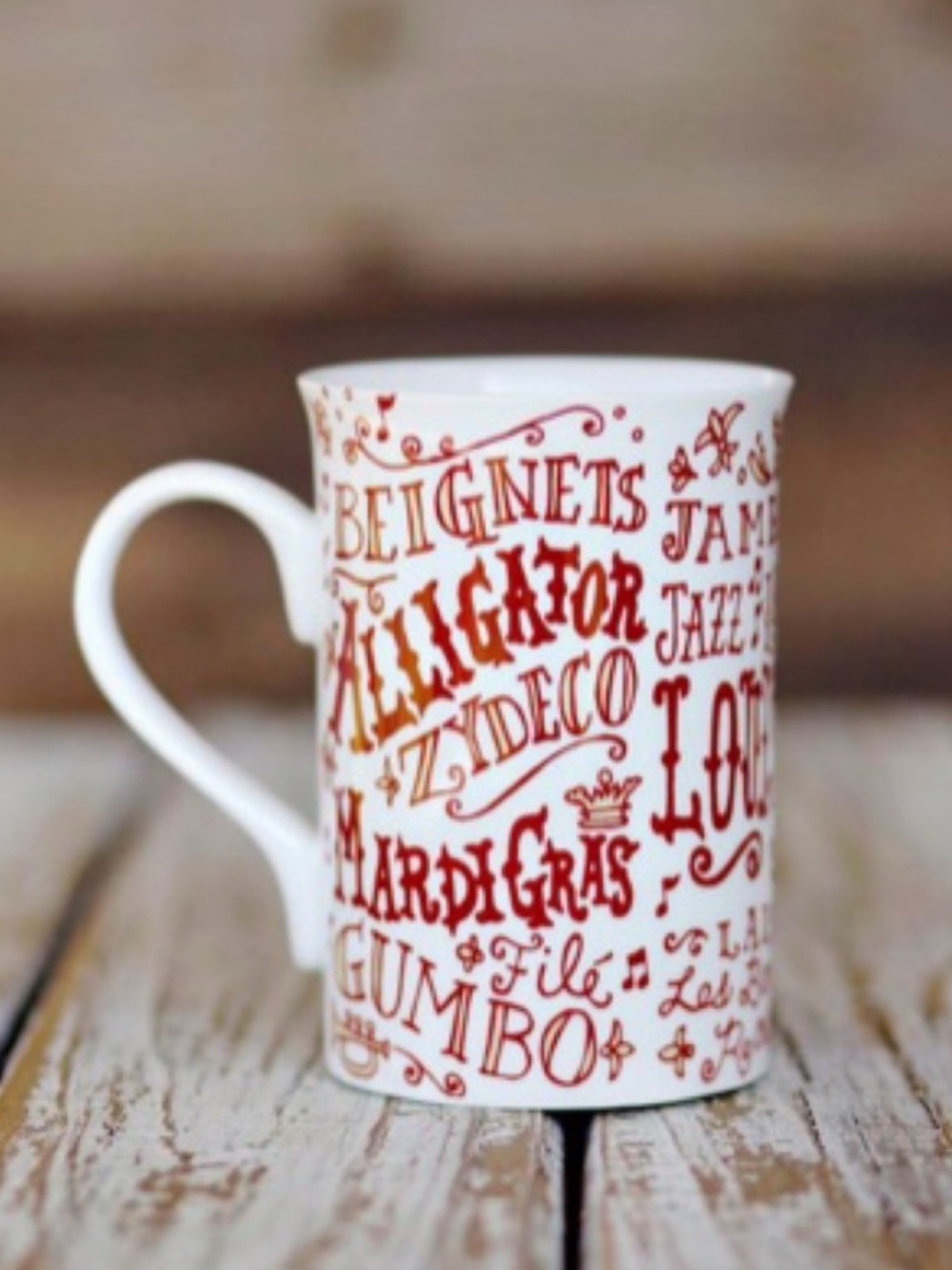 The Parish Line Louisiana Words Coffee Mug